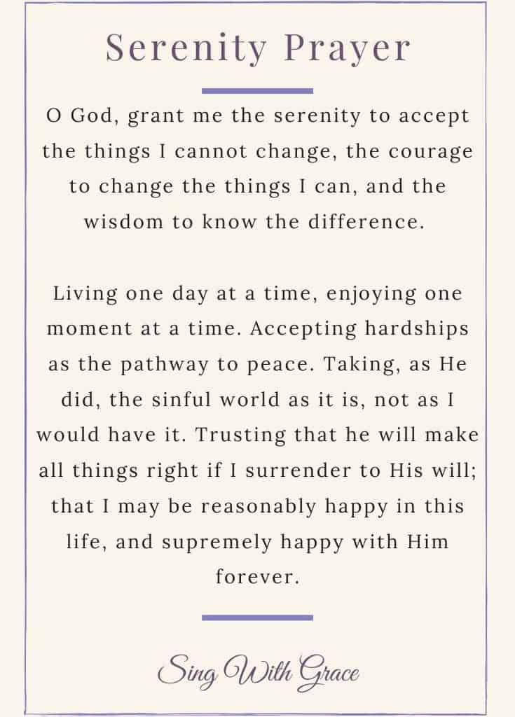 Serenity Prayer