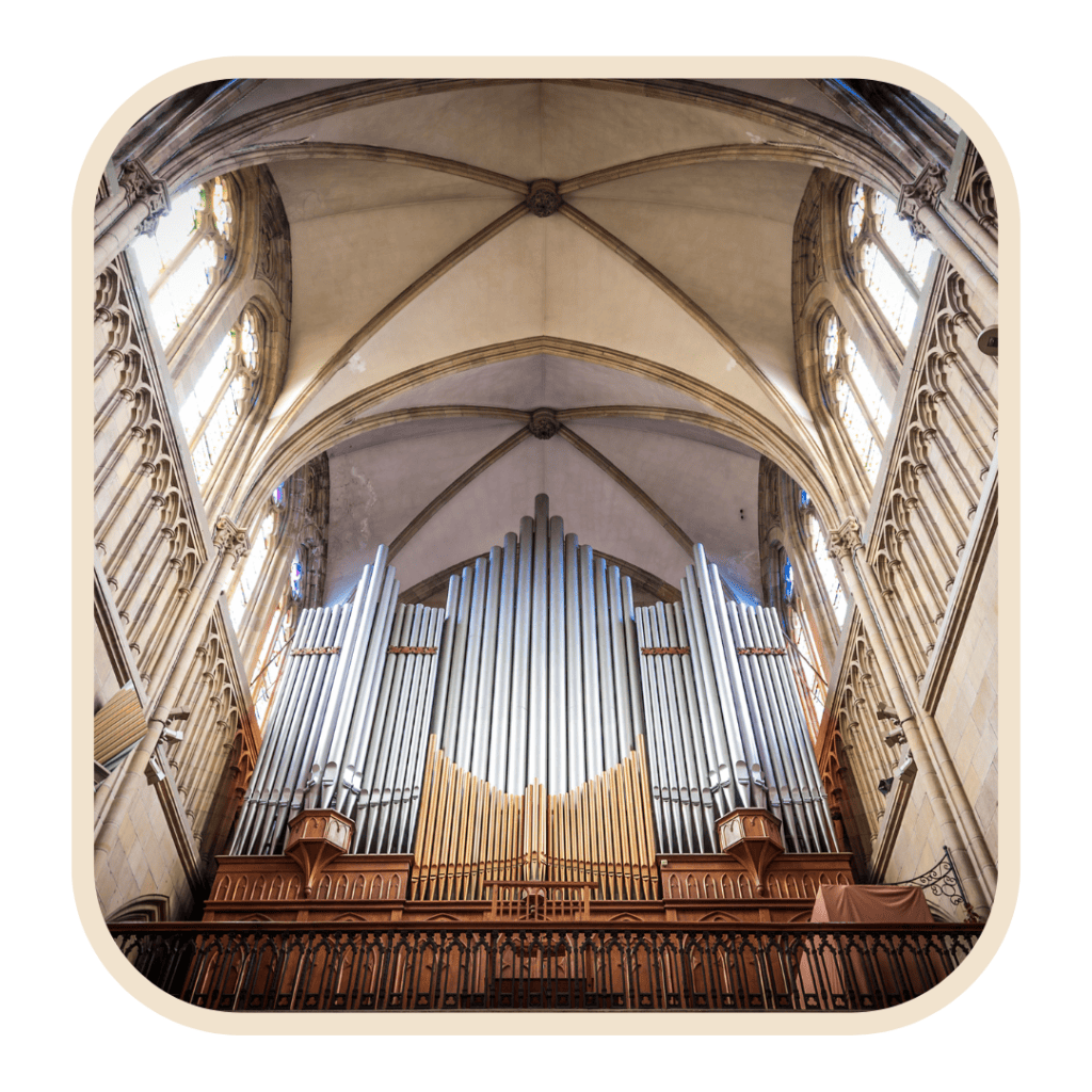 beautiful catholic church organ